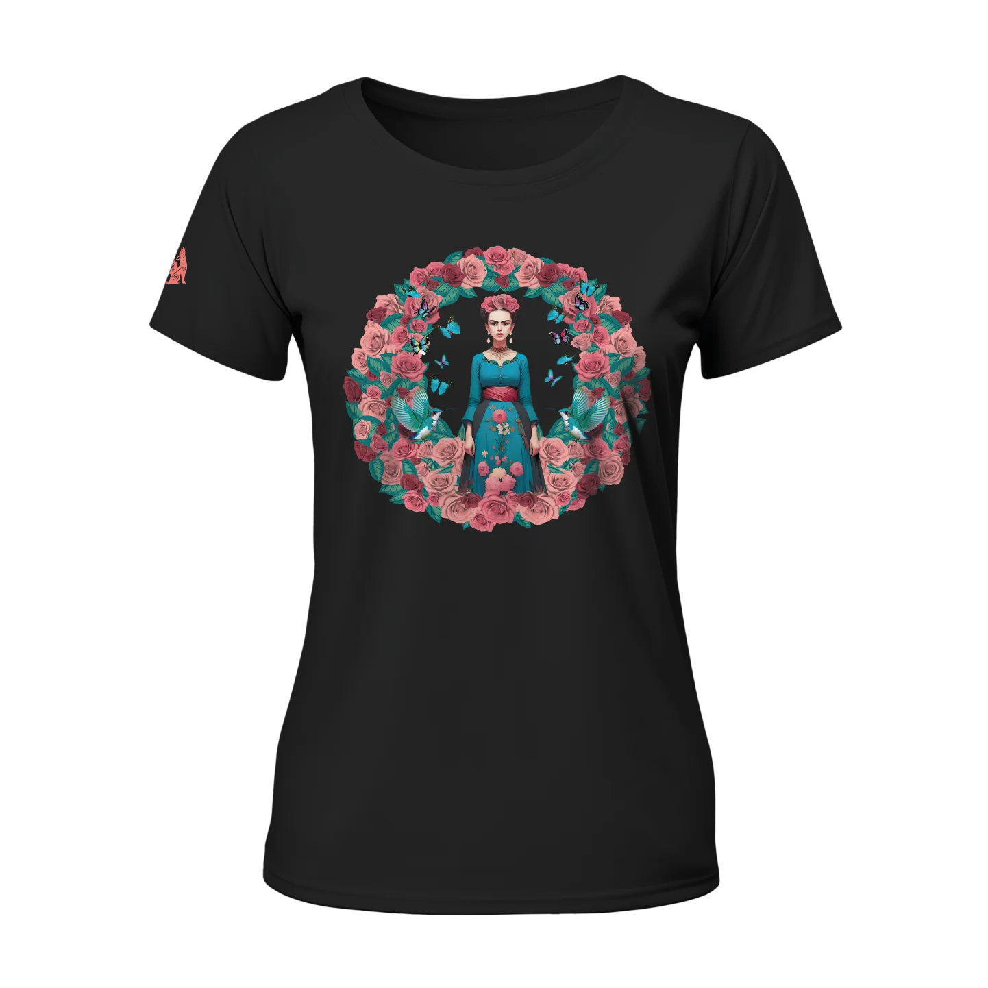 Frida Vibes Women T-shirt Black with Augmented Reality! "Shipping in December 2024"