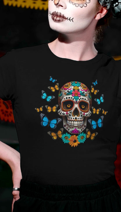 Calaverita / Sugar Skull Women T-shirt Black "Shipping in December 2024"