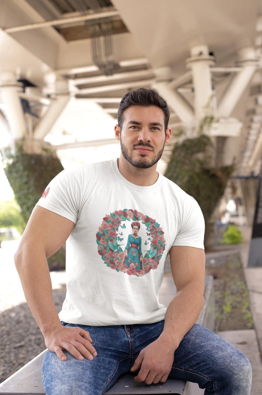 Frida Vibes Men T-shirt White with Augmented Reality! "Shipping in December 2024"